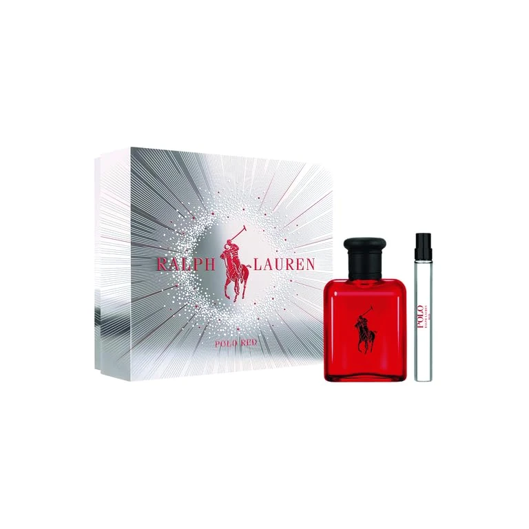 Ralph Lauren Polo Red Eau de Toilette, Aftershave for Men, Fresh Woody Spicy Scent with Saffron, Red Grapefruit & Deep Redwood, Medium Intensity, Lasting Wear, Luxury Perfume for Men, Gift Set