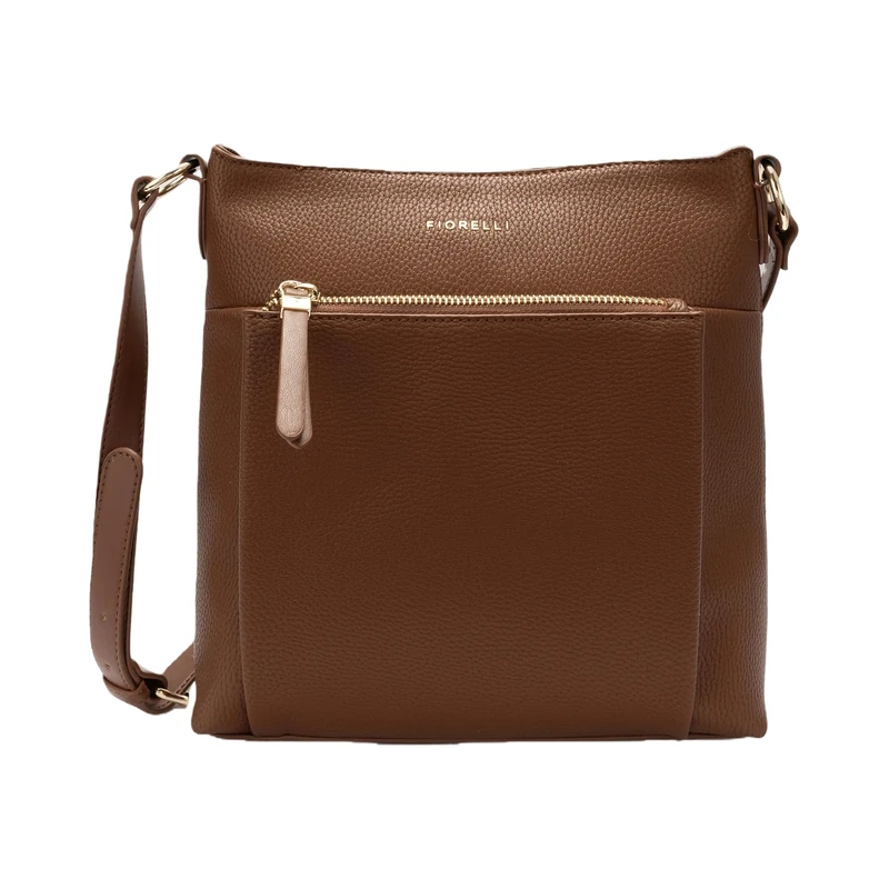 Fiorelli Women's Ally Crossbody Bag, Large Handbag with Adjustable Body Straps & Front Zipped Compartment, Faux Leather, Teak Brown