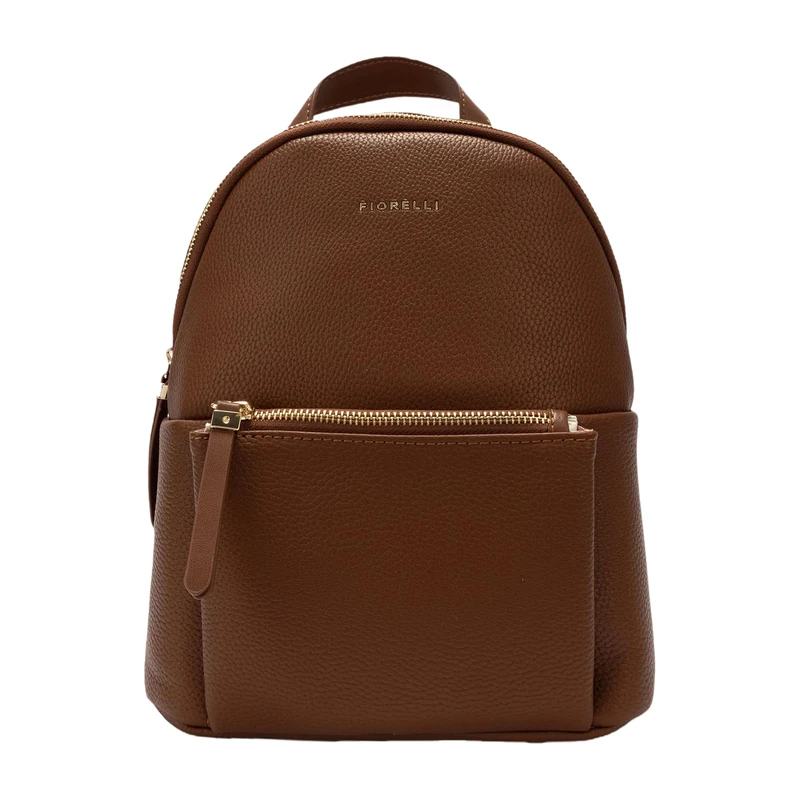 Fiorelli Women's Ally Backpack, Stylish Small Rucksack with Adjustable Straps & Pockets, Faux Leather, Teak Brown