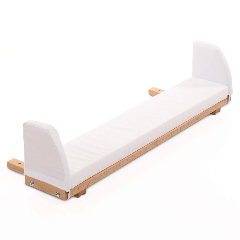 babybay Extension Side Natural Varnished Including Mattress Supplement White Suitable for Boxspring XXL Model - Image 1