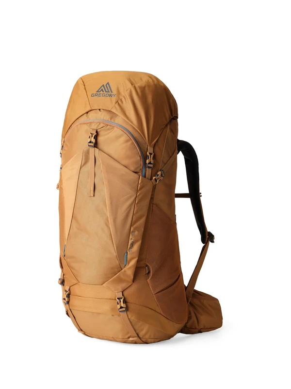 Gregory Trailflex - Stout 55 - Backpacking Backpack, 80 cm, 55 L, 1.68 KG, Backpacking Pack with Adjustable Fit for Men, Hydration Compatible, Rain Cover Included, Brown (Sandstone)