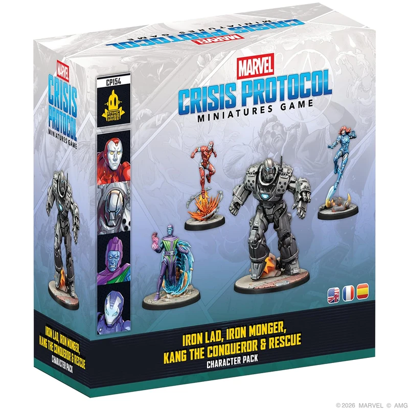 Asmodee | Marvel: Crisis Protocol Iron Lad, Iron Monder, Kang The Conqueror & Rescue | Miniatures Game | Ages 14+ | 2 Players | 90 Minutes Playing Time