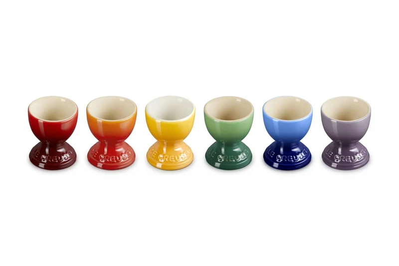 Stoneware Rainbow Set of 6 Egg Cups