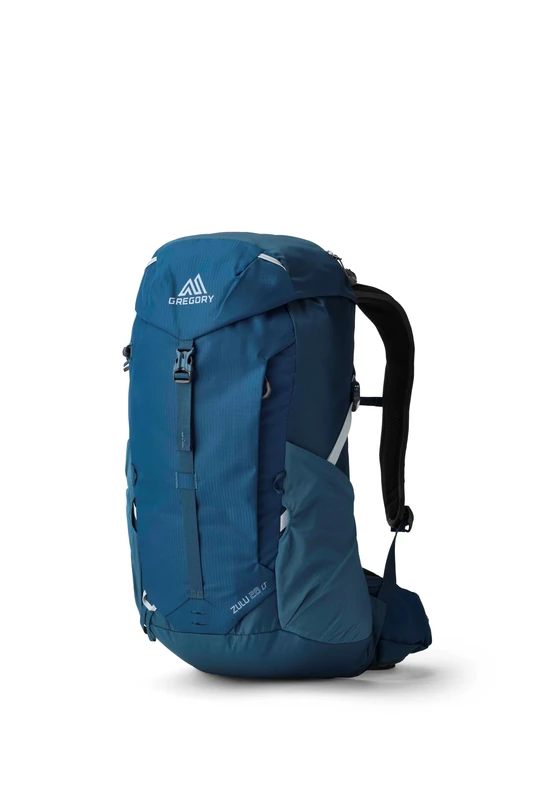Gregory Vaporspan - Zulu LT 28 - Men's Day Hiking Backpack, 58 cm, 28L, 1.12 KG, Lightweight Ventilated Backpanel, Adjustable Hipbelt, Hydration Compatible, Raincover Included, Blue (Starlight Blue)
