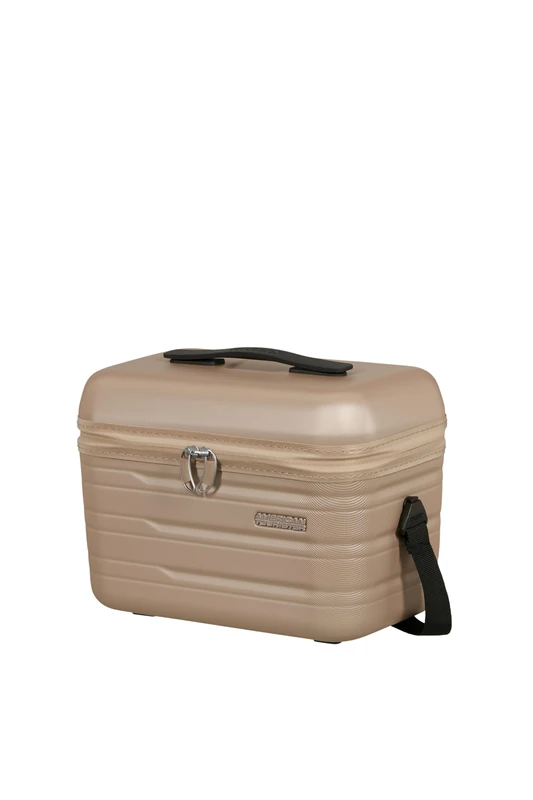 American Tourister Flashline - Beauty case & Makeup Bag for Men and Women, Makeup Bag for Travel and Everyday Life, Cosmetic case, 36 cm, Ivory Gold