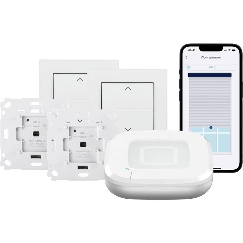 Homematic IP Smart Home Starter Set Roller Shutter Control - Intelligent Control of Roller Shutters and Awnings, Also via Free App, 162171A0 - Image 1