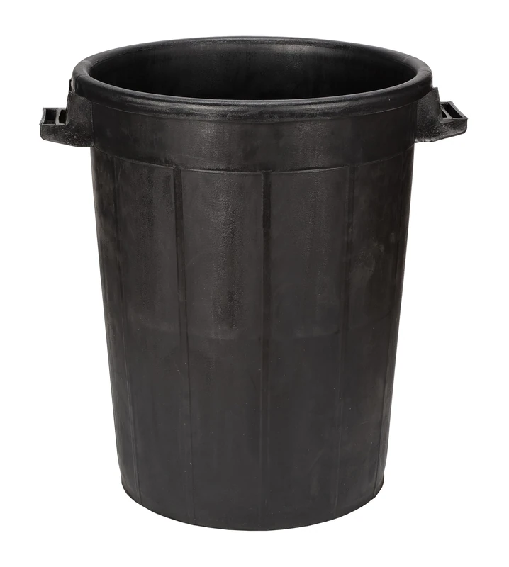 Amtech 100L Heavy-Duty Black Bin - Durable Industrial Waste Bin