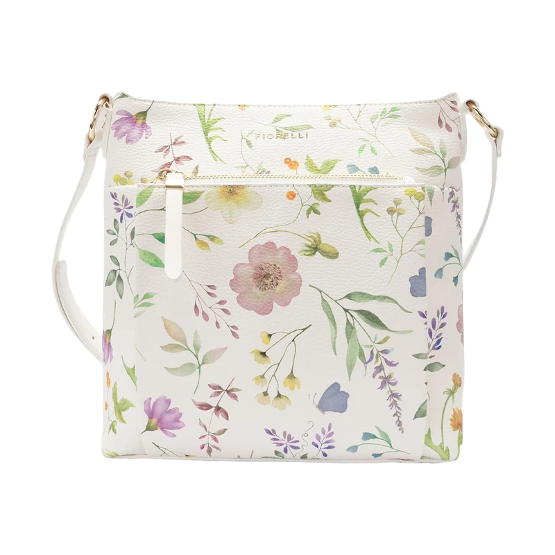 Fiorelli Women's Ally Crossbody Bag, Large Handbag with Adjustable Body Straps & Front Zipped Compartment, Faux Leather, Sprinkled Bloom Floral Print