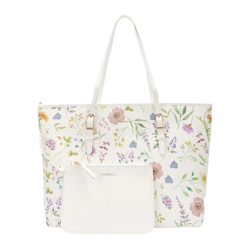 Fiorelli Women's Etta Buckle Tote Bag, Stylish Large Capacity Shoulder Handbag with Internal Pocket & Detachable Pouch, Faux Leather, Sprinkled Bloom Floral Print - Image 1