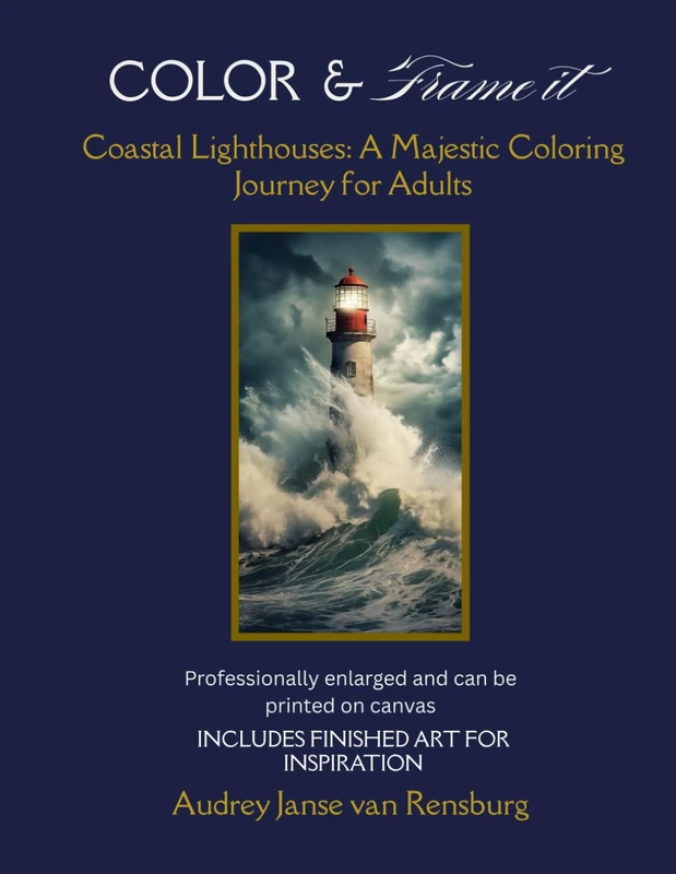 COLOR & FRAME IT: Coastal Lighthouses - Image 1