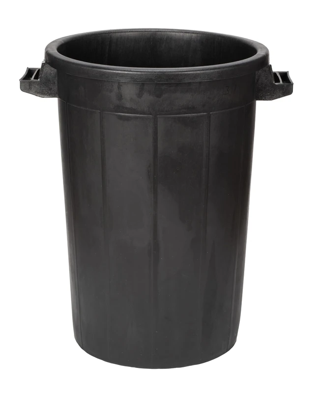 Amtech 75L Heavy-Duty Black Bin - Impact-Resistant Waste Bin