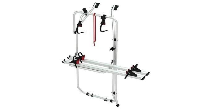 Fiamma Bicycle Carrier Carry Bike for VW T5 D/T6 D, Aluminium, Grey, 35 kg Load Capacity, Rear Door Mounting, No Drilling, 7.7 kg