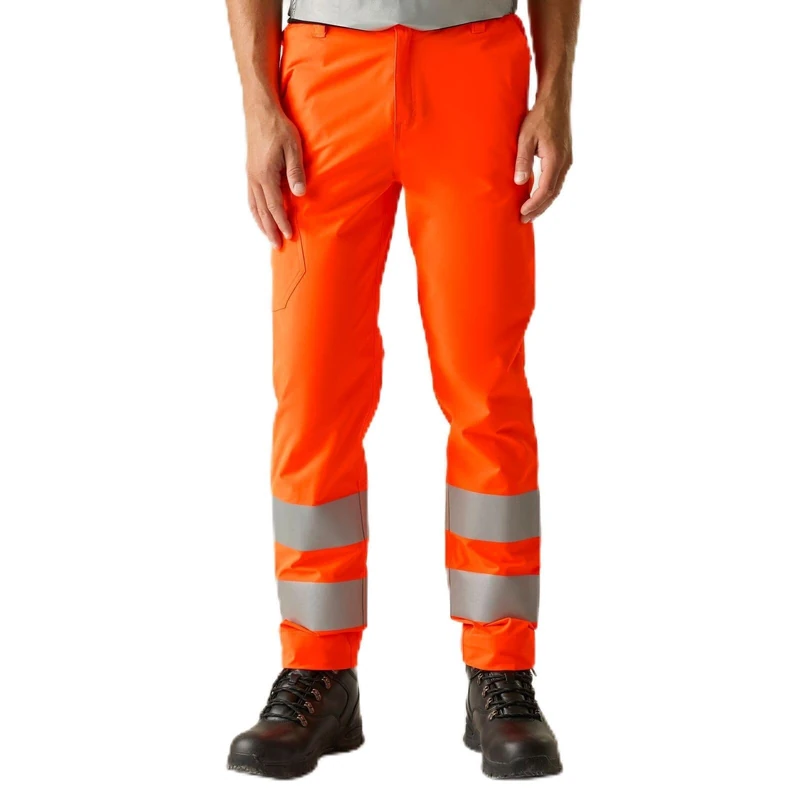 Regatta Professional Mens Hi-Vis Pro Contract Stretch Action Trousers Workwear