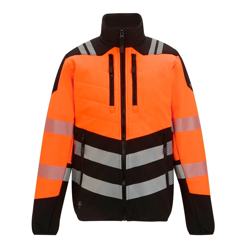 Regatta Professional Mens Jacket- Class 2 Hi-Vis X-Pro Hybrid, Black/Orange, L UK