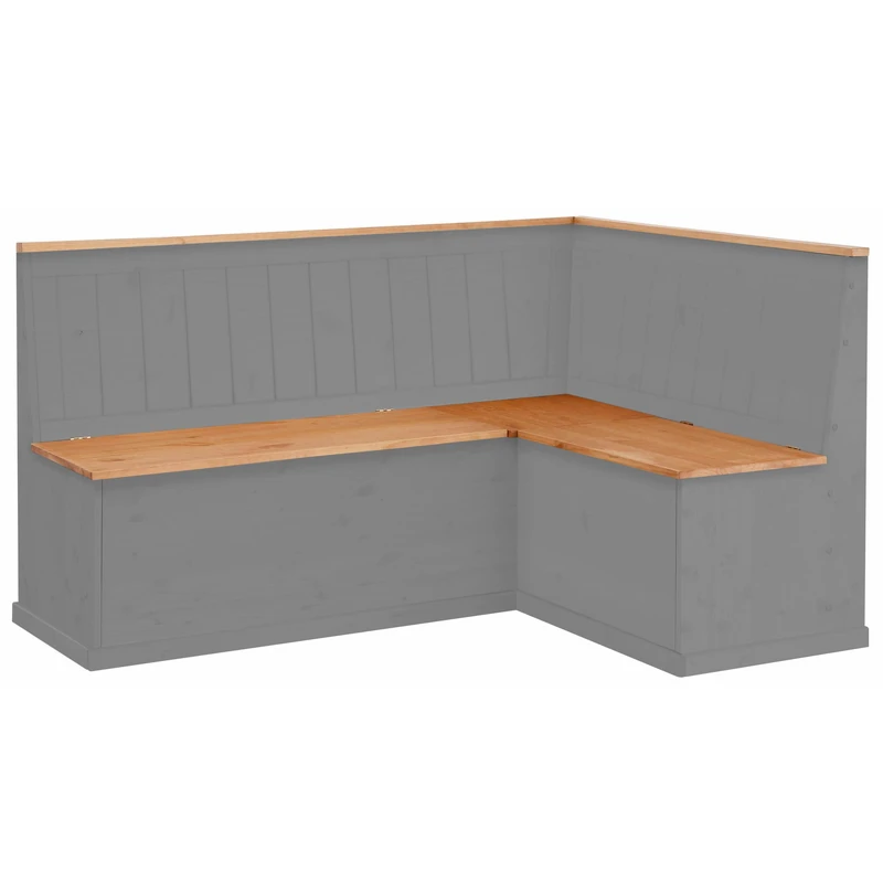 Sara cornerBench S GreyWax, 162 x 122 x 90cm (W x D x H)