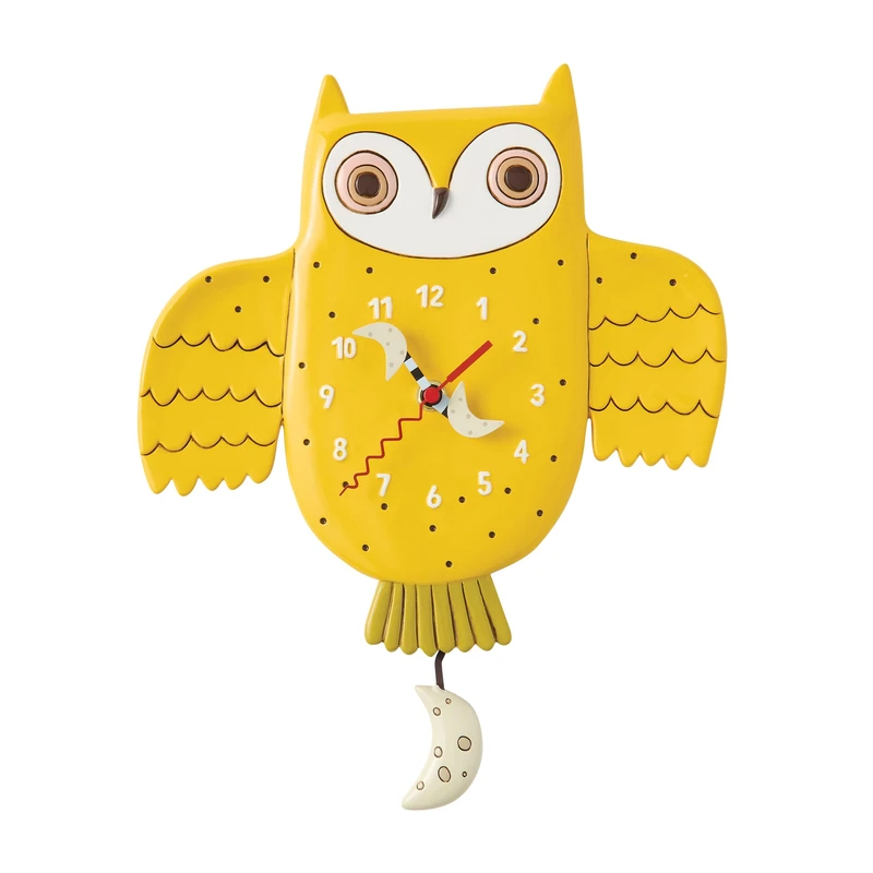 Golden Hoot Wall Clock by Allen Designs - Image 1