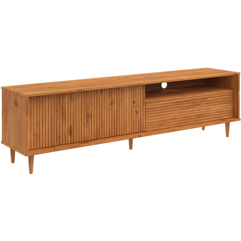 Jerzy Lowboard 180 cm with 2 doors and 1 Flap in Stain Wax