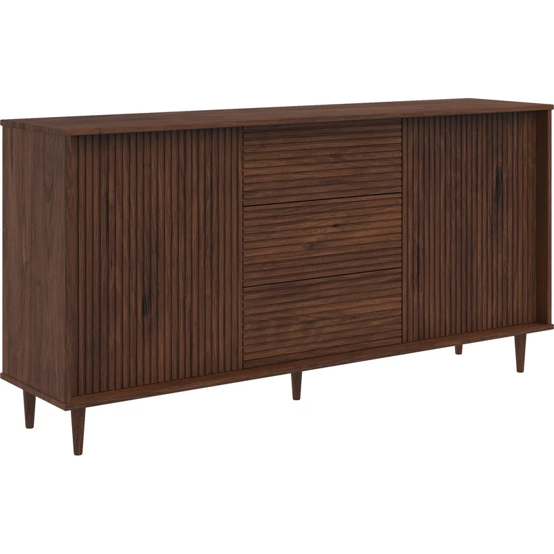 Jerzy Sideboard 160 cm with 2 doors 3 Drawers in Brown