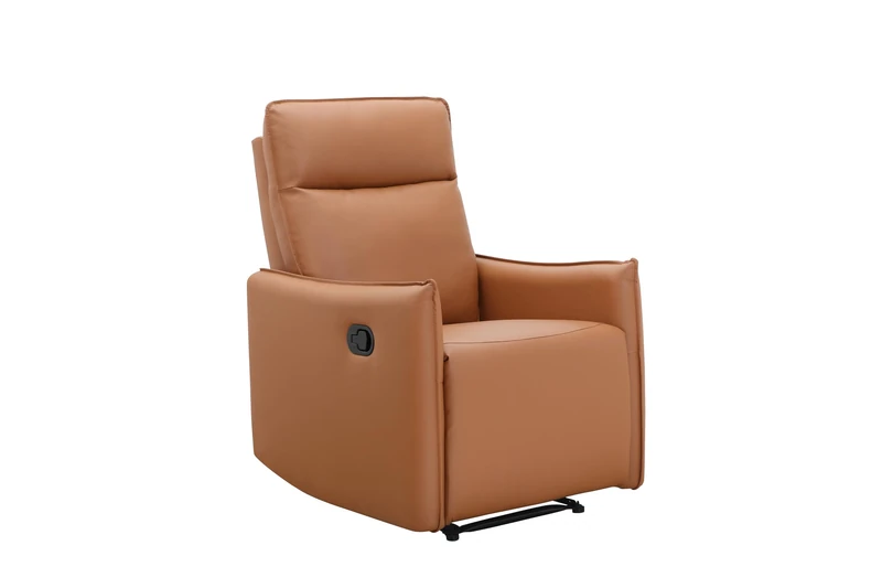Lugo Recliner with Manuel Function Cognac PU, 71 x 86 x 102cm (W x D x H)