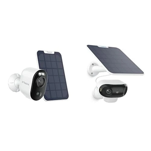 Reolink 4K Solar Camera + Argus 4 Pro + Home Hub Mini | Wireless Outdoor Security Cameras with 180° Dual Lens View, Colour Night Vision, AI Detection and Local Storage