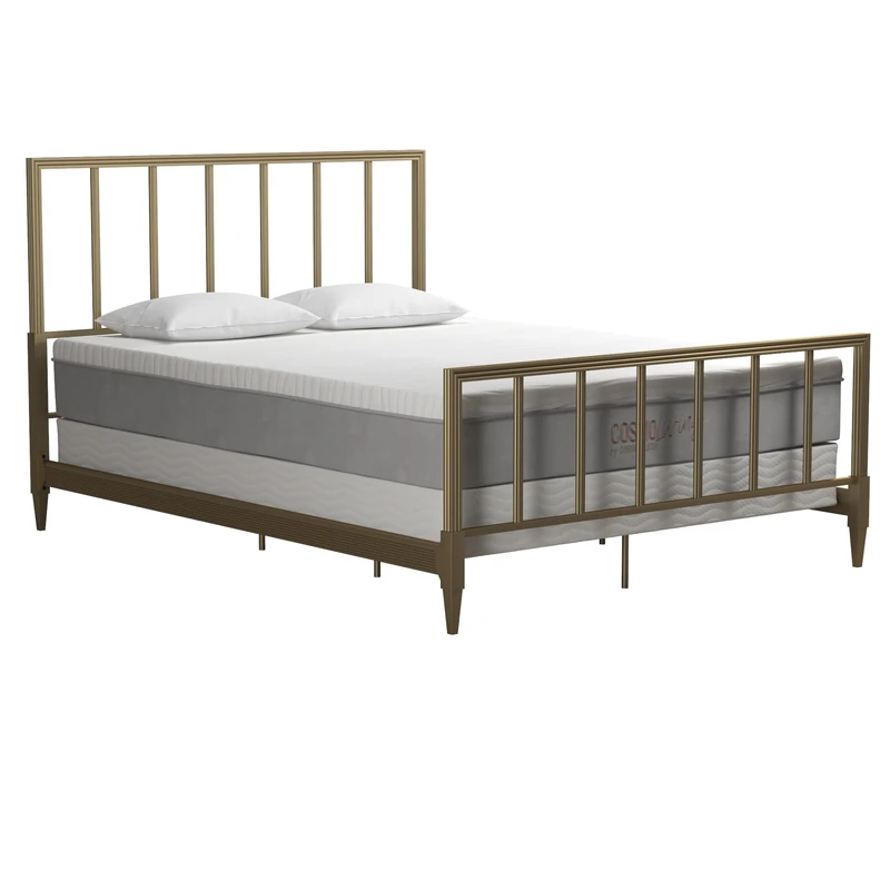 CL Blair Brass Metal Bed Gold Double UK, 202x145x0cm (DxWxH)