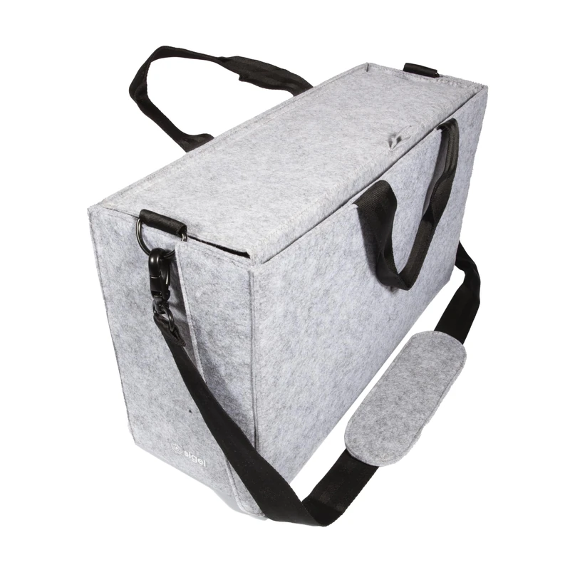 SIGEL BA416 Desk-Sharing Bag Workspace - Synthetic Felt - Light Grey - 45 x 28 x 15 cm