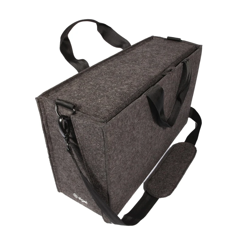 SIGEL BA417 Desk-Sharing Bag Workspace - Synthetic Felt - Dark Grey - 45 x 28 x 15 cm