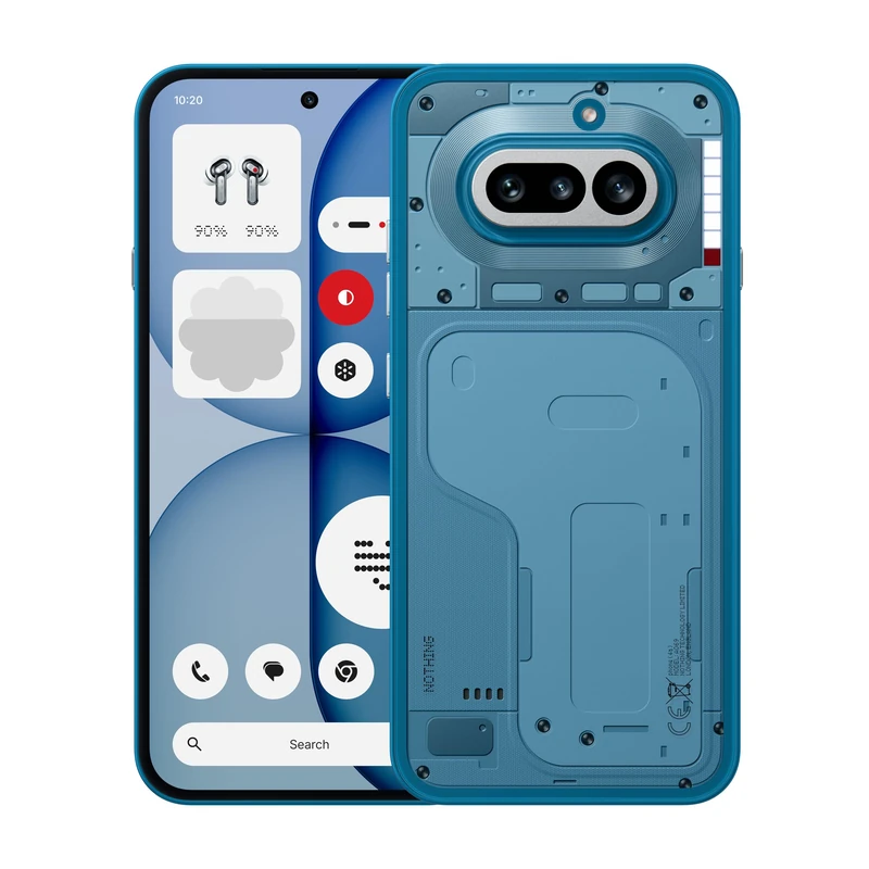 Nothing Phone (4a) - 50 MP Triple Camera with Up To 70X ultra Zoom, Transparent Design Smartphone, Long Lasting Battery and 50W Fast Charge, 120Hz AMOLED Display and Glyph Bar, 12GB + 256GB -Blue