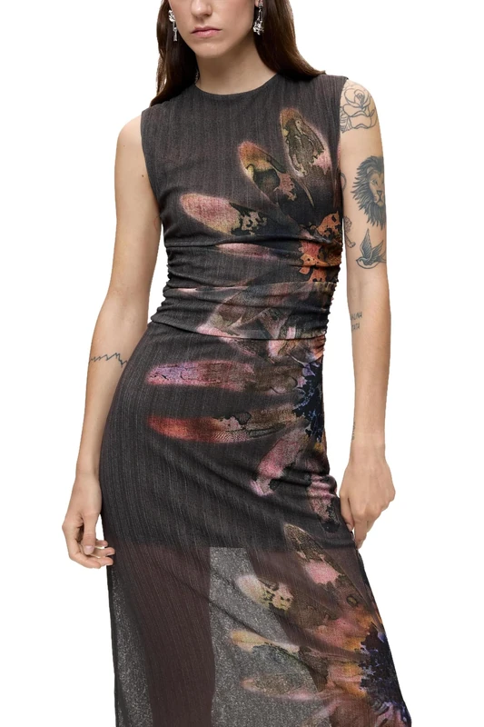 Desigual Vest_Munich Dress Women, Black/White, M