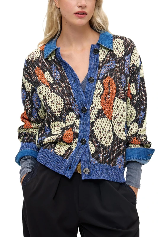 Desigual Jers_vinil Women's Sweatshirt, blue, L
