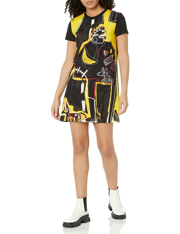 Desigual Vest_Berlin Dress Women, Black/White, S