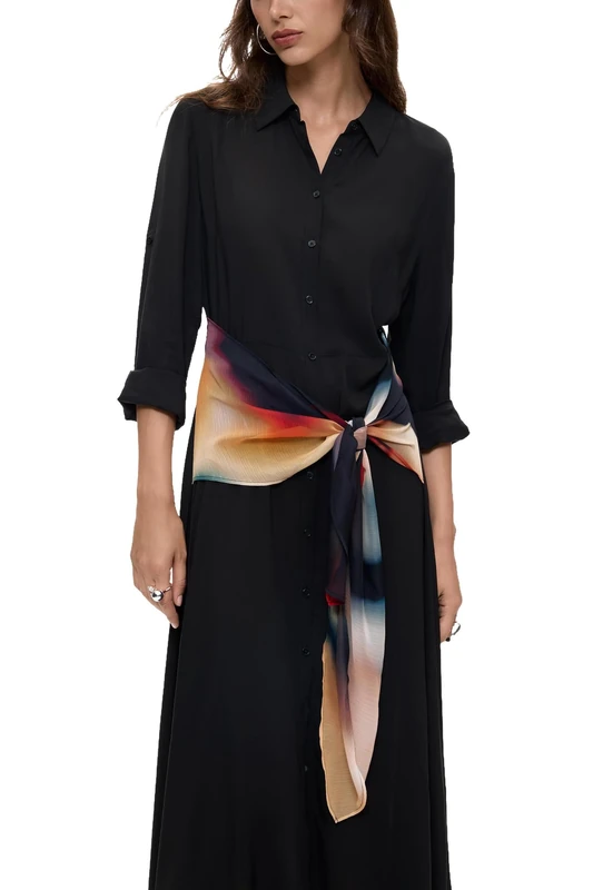 Desigual Vest_Corinto Dress Women, Black/White, XS