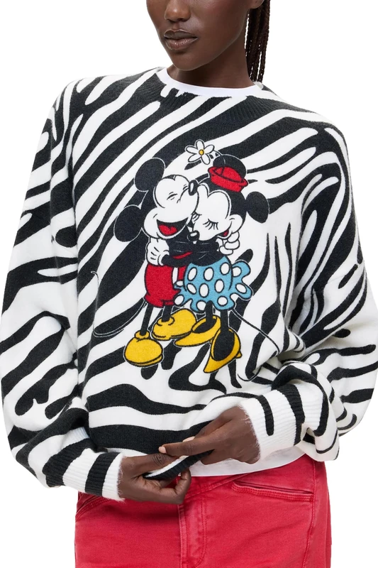 Desigual Jers_Hug Mickey Sweatshirt Women, white, L