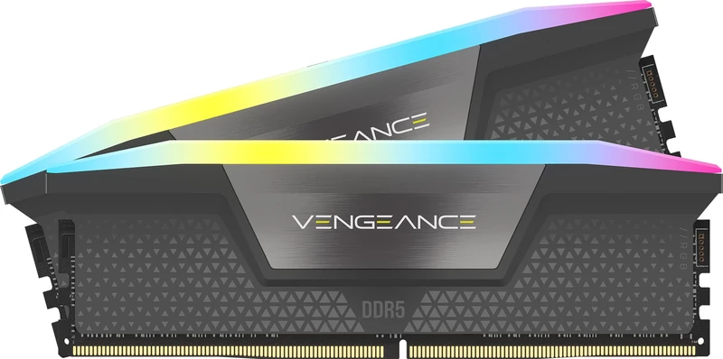 CORSAIR VENGEANCE RGB DDR5 RAM 16GB (2x8GB) 5200MHz CL40-40-40-77 1.25V AMD EXPO Intel XMP Computer Desktop Memory – Grey (CMH16GX5M2B5200Z40)