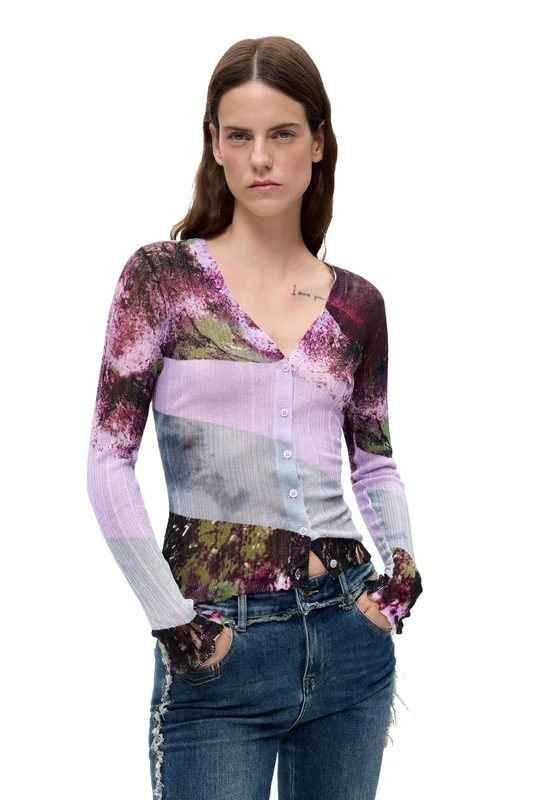 Desigual Jers_Mountains Women's Sweatshirt, red, M
