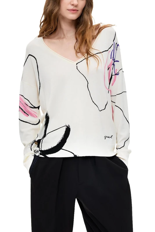 Desigual Jers_femnaif Women's Sweatshirt, white, L