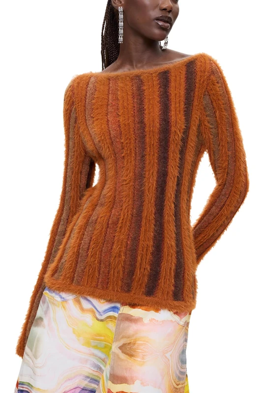 Desigual Jers_huahua Women's Sweatshirt, brown, L