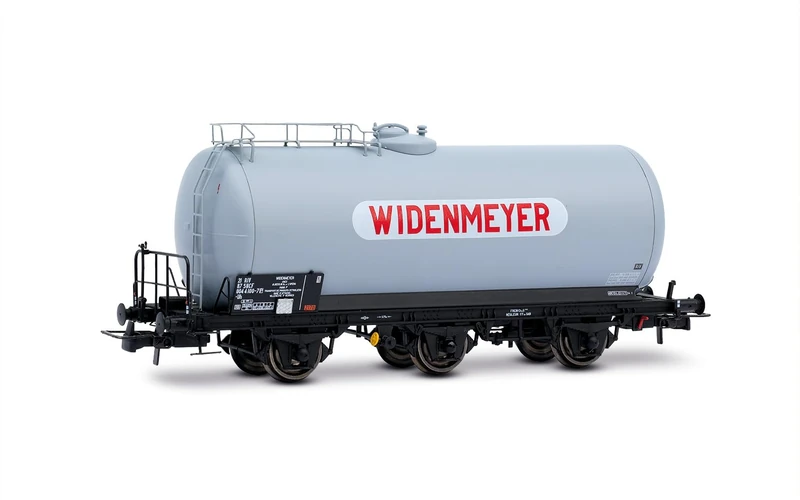 Rivarossi HR6672 SNCF, 3-axle petrol tank wagon "WIDENMEYER", grey livery, ep. IV Rolling Stock - Wagons