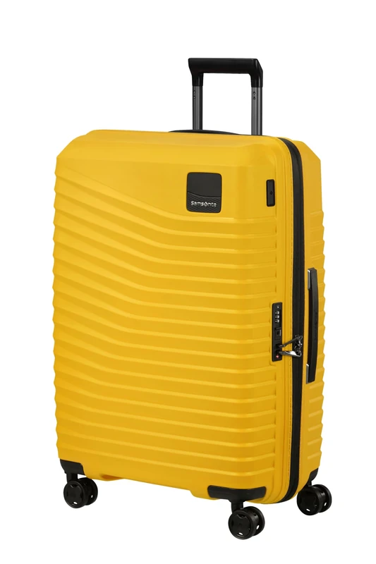 Samsonite Intuo - Medium Hard Case (69 cm), Expandable, Travel Case with 4 Wheels, Lightweight, TSA Lock, 79/87 L, Yellow (Citrus)
