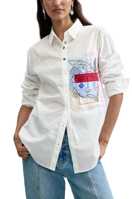 Desigual Women's White Shirt XL