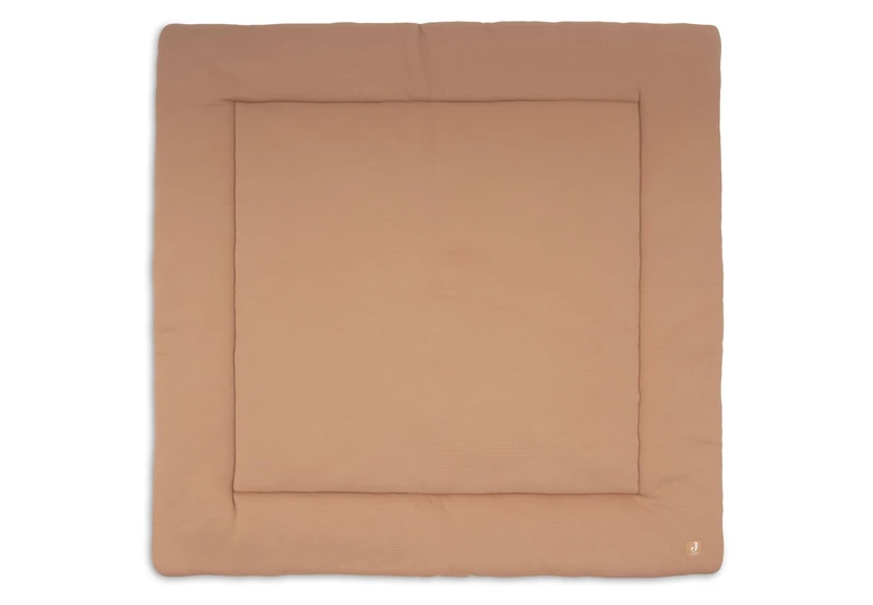 Jollein Playpen Mat - Little Waffle - 100x100cm - Light Terra/Sand - Playpen Insert - 95% Cotton 5% Elastane - OEKO-TEX Certified - Soft & Comfortable - Baby Play Mat