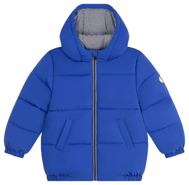 Petit Bateau Plain Children's Down Jacket, 12 Years, Ultramarine