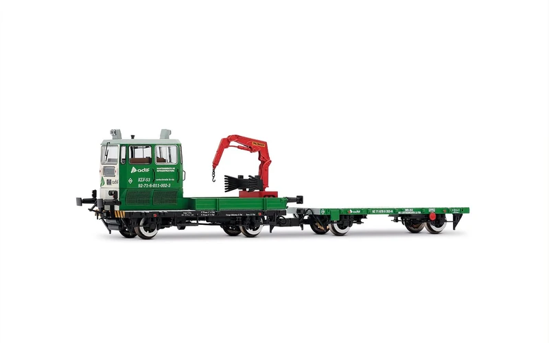 Electrotren HE2011D ADIF, maintenance vehicle KLV 53, green livery, ep. VI, with DCC decoder Locomotive - Diesel