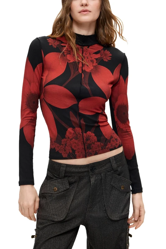 Desigual TS_Sendai T-Shirt Women, Black/White, XL