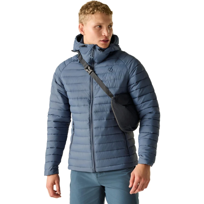 Dare2b Men's Air Lite Hiking Jacket, Water Repellent Windproof Padded Walking Coat