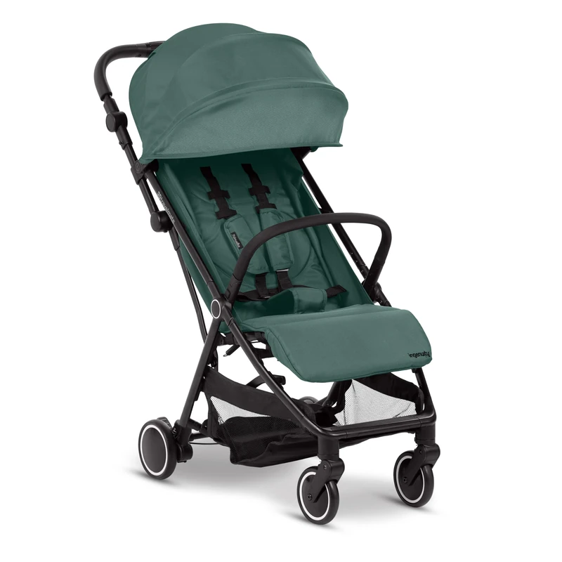 Ingenuity 3D Travelmate Pro Lightweight Travel Pushchair with Fold-Away Buddy Board, Overhead Bin Compatible, Car Seat Ready, One-Hand Fold, Protective - Image 1