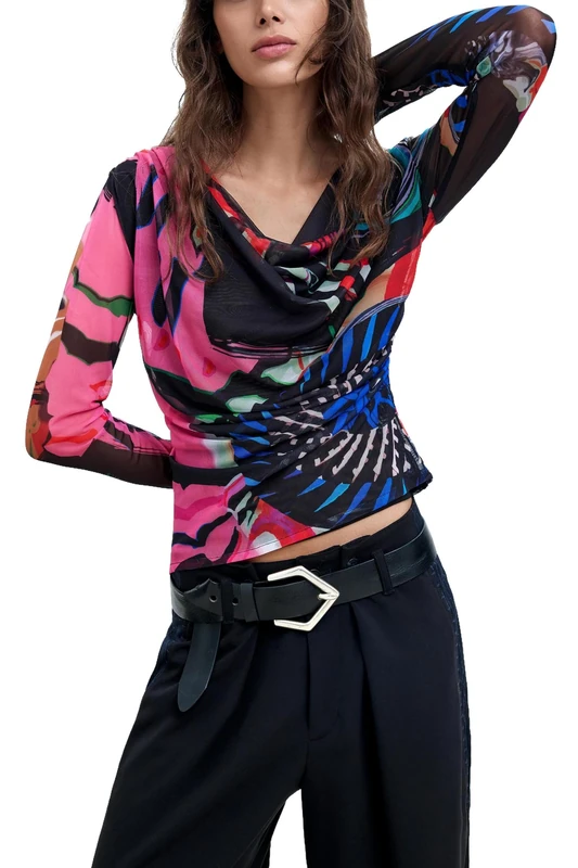 Desigual TS_Galaxia_Lacroix T-Shirt Women, Material Finishes, L