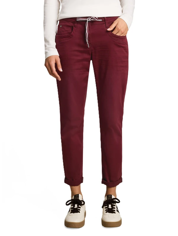TOM TAILOR Damen Tapered Relaxed Hose mit Kordelzug