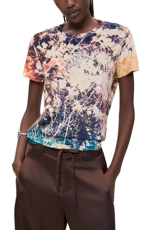 Desigual Women's Orange M T-Shirt