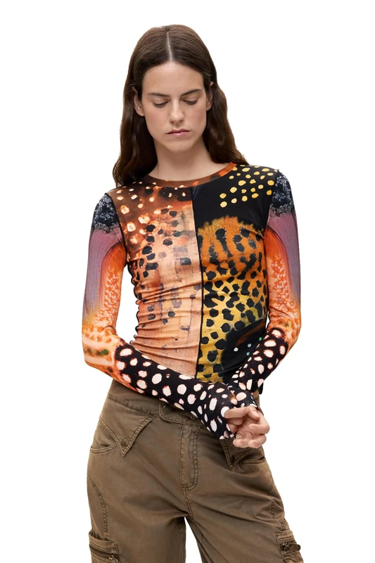 Desigual TS_Catania T-Shirt Women, Material Finishes, XS